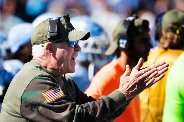 UNC football head coach Mack Brown